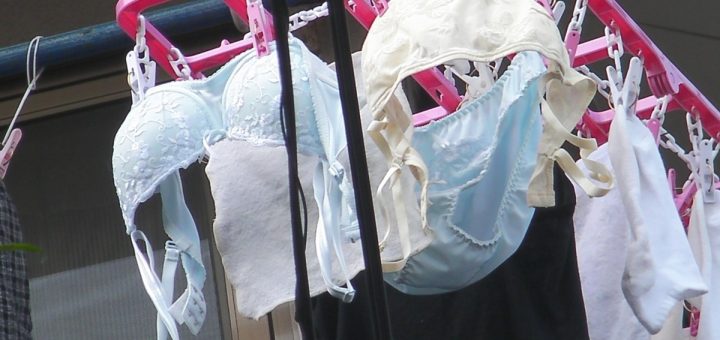 下着と女性のヌード