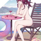 赤髪の全裸美少女